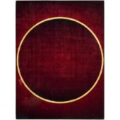 Nourison Parallels Burgundy 3 ft. 6 in. x 5 ft. 6 in. Area Rug