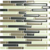 EPOCH Color Blends Selva Gloss Strips Mosaic Glass 12 in. x 12 in. Mesh Mounted Tile (5 sq. ft./ case)