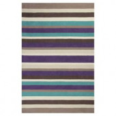 Kas Rugs Rise in Stripes Blue/Purple 3 ft. 3 in. x 5 ft. 3 in. Area Rug