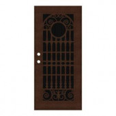 Unique Home Designs Spaniard 36 in. x 80 in. Copperclad Right-handed Surface Mount Aluminum Security Door with Insect Screen