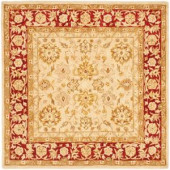 Safavieh Anatolia Ivory and Red 6 ft. x 6 ft. Square Area Rug
