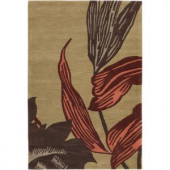 Chandra Aschera Gold/Red 7 ft. 9 in. x 10 ft. 6 in. Area Rug