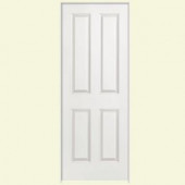Masonite Safe-N-Sound Smooth 4-Panel Square Solid Core Primed Composite Prehung Interior Door