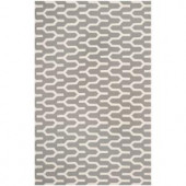 Safavieh Dhurries Silver/Ivory 4 ft. x 6 ft. Area Rug
