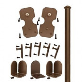 Quiet Glide 3/4 in. to 1-1/2 in. Notched Rectangle Oil Rubbed Bronze Rolling Door Hardware Kit