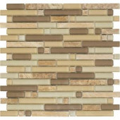EPOCH Varietals Sylvaner-1654 Stone And Glass Blend Mesh Mounted Floor & Wall Tile - 4 in. x 4 in. Tile Sample