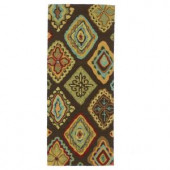 Loloi Rugs Olivia Life Style Collection Brown Multi 2 ft. x 5 ft. Runner
