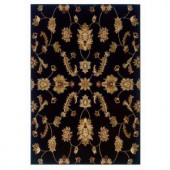 LR Resources Timeless Traditional Design Black 7 ft. 9 in. x 9 ft. 9 in. Indoor Area Rug