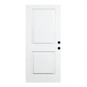 Steves & Sons Premium 2-Panel Square Primed White Steel Slab Entry Door