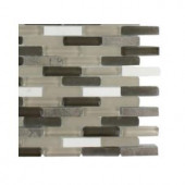 Splashback Tile Cleveland Taylor Mini Brick Mixed Materials Floor and Wall Tile - 6 in. x 6 in. Tile Sample