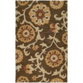 Kaleen Carriage Cornish Brown 5 ft. x 7 ft. 9 in. Area Rug