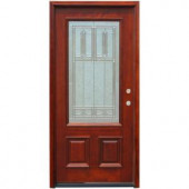 Pacific Entries Traditional 3/4 Lite Stained Mahogany Wood Entry Door