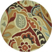 Loloi Rugs Summerton Life Style Collection Red Multi 3 ft. Round Area Rug
