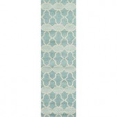 Loloi Rugs Weston Lifestyle Collection Aqua 2 ft. 3 in. x 7 ft. 6 in. Runner