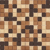 EPOCH Coffeez Coffee Blend-1104 Mosiac Recycled Glass Mesh Mounted Floor & Wall Tile - 4 in. x 4 in. Tile Sample