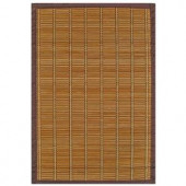Anji Mountain Pearl River Brown & Gold 6 ft. x 9 ft. Bamboo Area Rug