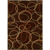 LR Resources Contemporary Brown Runner 1 ft. 10 in. x 7 ft. 1 in. Plush Indoor Area Rug