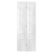 Masonite Palazzo Treviso Smooth 3-Panel Round Top Solid-Core Primed Composite Interior Bifold Closet Door