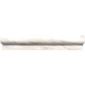 MS International Greecian White 2 in. x 12 in. Marble Rail Molding Wall Tile (1 Ln. Ft. per piece)