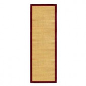 Home Decorators Collection Freeport Sisal Honey and Burgundy 7 ft. x 9 ft. Area Rug