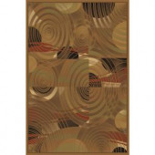 LA Rug Inc. 859/40 Crown Collection, shades of brown and touches of red and green color, 39 in. x 58 in. Indoor Area Rug