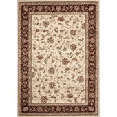 World Rug Gallery Manor House Ivory Isphahan 7 ft. 10 in. x 10 ft. 2 in. Area Rug