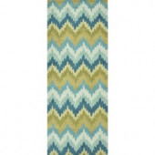 Loloi Rugs Summerton Life Style Collection Aqua Green 2 ft. x 5 ft. Runner
