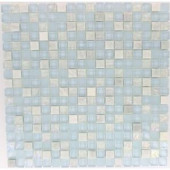 Splashback Tile Mist Trail Blend 12 in. x 12 in. Marble and Glass Mosaic Floor and Wall Tile