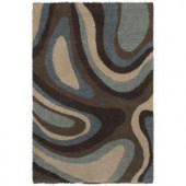 Mohawk Ink Swirl Cocoa 8 ft. x 10 ft. Area Rug