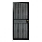 First Alert Venetian 36 in. x 80 in. Steel Black Security Door