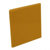 U.S. Ceramic Tile Color Collection Bright Mustard 4-1/4 in. x 4-1/4 in. Ceramic Surface Bullnose Corner Wall Tile