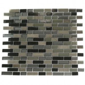 Splashback Tile Naiad Blend Bricks Pattern 12 in. x 12 in. Marble and Glass Mosaic Floor and Wall Tile