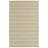 LR Resources Tribeca White and Beige 5 ft. x 7 ft. 9 in. Reversible Wool Dhurry Indoor Area Rug