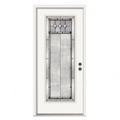 JELD-WEN Mission Prairie Full Lite Primed White Steel Entry Door with Brickmold