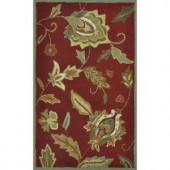 Loloi Rugs Summerton Life Style Collection Red 2 ft. 3 in. x 3 ft. 9 in. Accent Rug