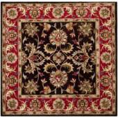 Safavieh Heritage Chocolate/Red 6 ft. x 6 ft. Square Area Rug