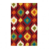 Home Decorators Collection Ella Red 1 ft. 8 in. x 2 ft. 6 in. Area Rug