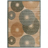 Nourison Graphic Illusions Teal 7 ft. 9 in. x 10 ft. 10 in. Area Rug