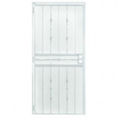 First Alert Veranda 36 in. x 80 in. Steel White Prehung Security Door