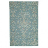 Home Decorators Collection Kenilworth Blue 2 ft. 6 in. x 12 ft. Area Rug