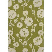 Chandra Amy Butler Green/Ivory 5 ft. x 7 ft. 6 in. Indoor Area Rug