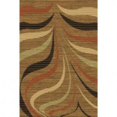 LA Rug Inc. 865/40 Crown Collection, primary brown with shades of green, red and cream, 5 ft. x 7 ft. 3 in. indoor area Rug