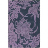 Chandra Counterfeit Charcoal/Purple 5 ft. x 7 ft. 6 in. Indoor Area Rug