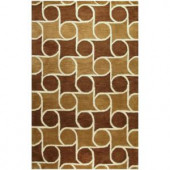 BASHIAN Chelsea Collection Rolls Chocolate 2 ft. 6 in. x 8 ft. Area Rug