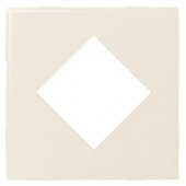 Daltile Fashion Accents Almond 4 in. x 4 in. Ceramic Diamond Insert Wall Tile