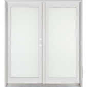Ashworth Professional Series 72 in. x 80 in. White Aluminum/ Pre-Primed Interior Wood French Patio Door