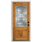 Steves & Sons Star 3/4-Arch Lite Prefinished Knotty Alder Wood Entry Door