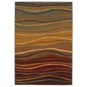 Shaw Living Wavy Stripes Multi 5 ft. 5 in. x 7 ft. 8 in. Area Rug