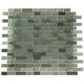 Splashback Tile Pattern 12 in. x 12 in. Marble and Glass Mosaic Floor and Wall Tile
