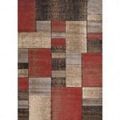 World Rug Gallery Iron Bridge Red 7 ft. 10 in. x 10 ft. 2 in. Area Rug